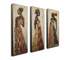 Wallity CU01 - Lienzo Decorativo de 3 Piezas Multicolor